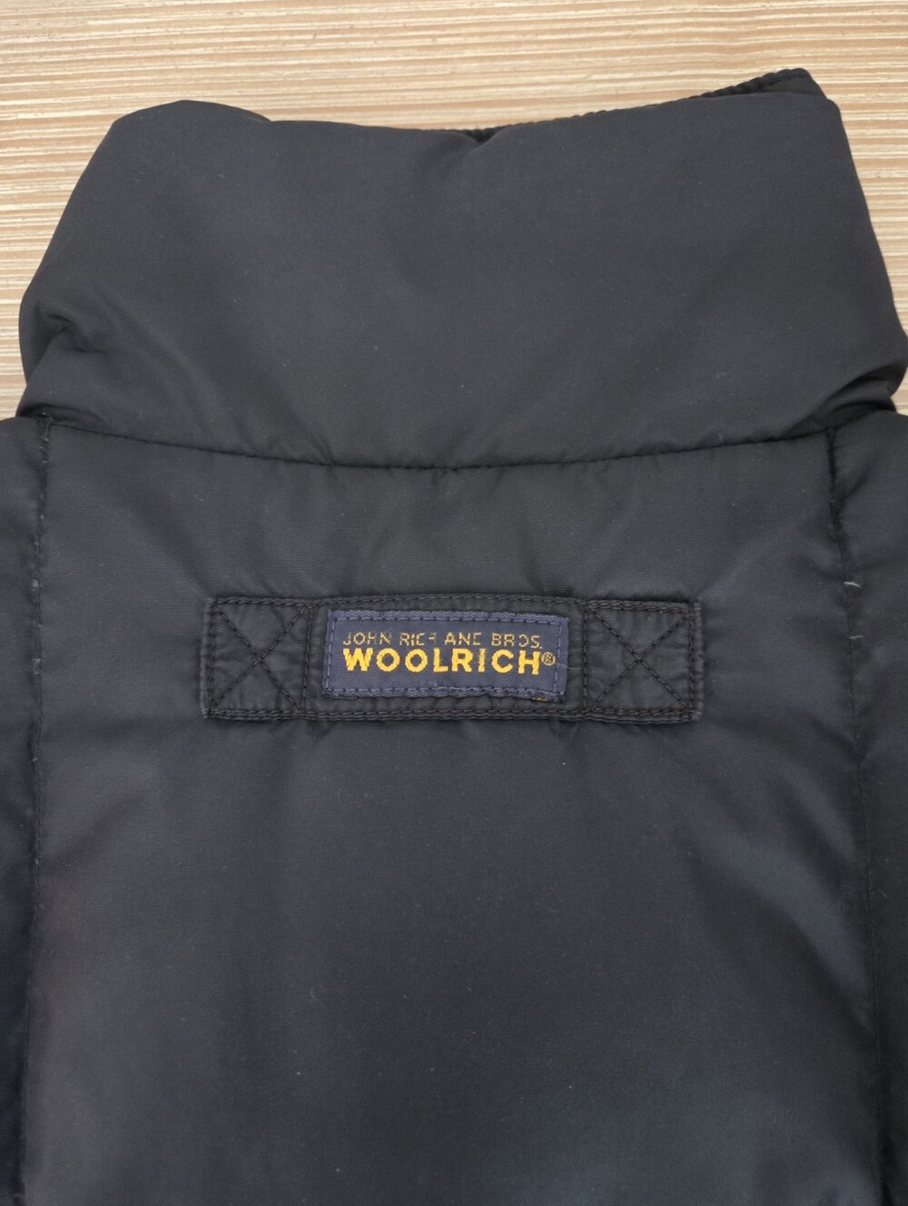 Vintage Woolrich Black Quilted Down Puffer Vest Jacket Mens Size Large - Picture 7 of 12